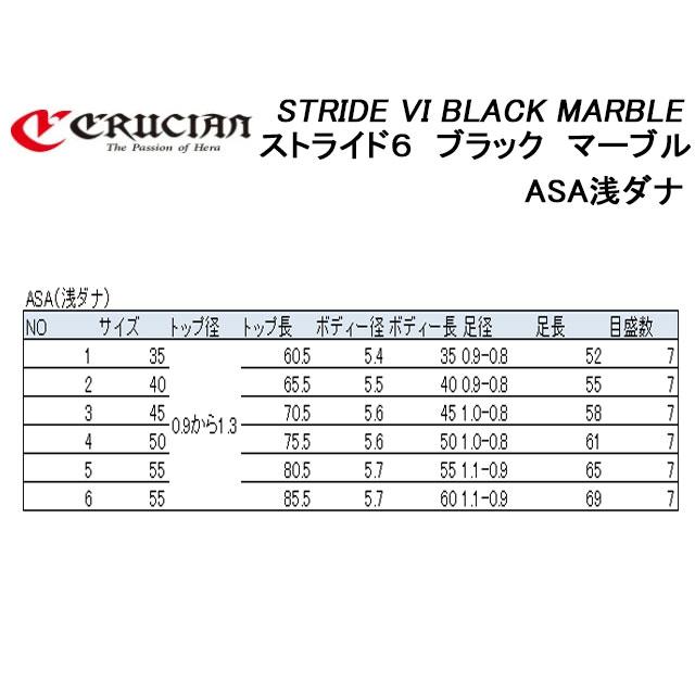 クルージャン ストライドVI ブラックマーブル ASA 浅ダナ ＃4