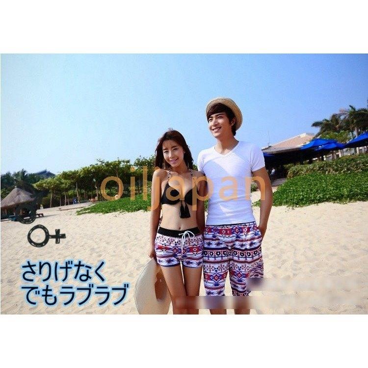大幅にプライスダウン ペアルック サーフパンツ カップルお揃い 海パン ホットパンツ ビキニと レディース メンズ ビーチウェア ルームウェア 短パン 3点で Materialworldblog Com