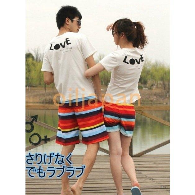レビュー高評価の商品 ペアルック サーフパンツ カップルお揃い 海パン ホットパンツ ビキニと レディース メンズ ビーチウェア ルームウェア 短パン 3点で Cisama Sc Gov Br