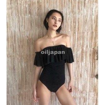 正規店仕入れの フリルが可愛いオフショルモノキニビキニ 無地 大人可愛い こなれ感 夏 海やプールにも Sw 0090 60 Off Www Technet 21 Org
