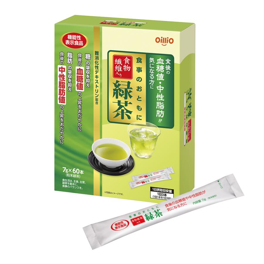 緑茶 日清オイリオ 機能性表示食品 食事のおともに食物繊維入り緑茶 6g 60本 送料無料 食後の血糖値 中性脂肪が気になる方に 日清オイリオ通信販売ヤフー店 通販 Paypayモール