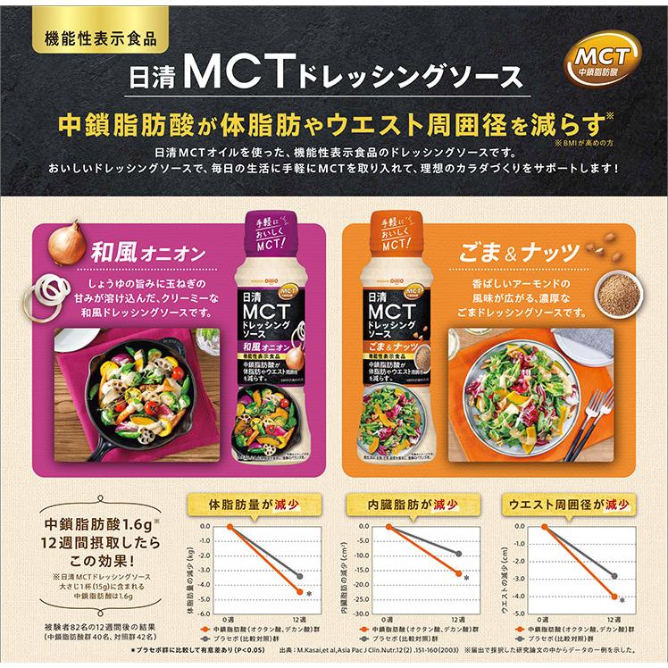 調味料 料理の素 油 日清オイリオ 日清MCTドレッシングソース 和風オニオン 190ml｜oillio｜04