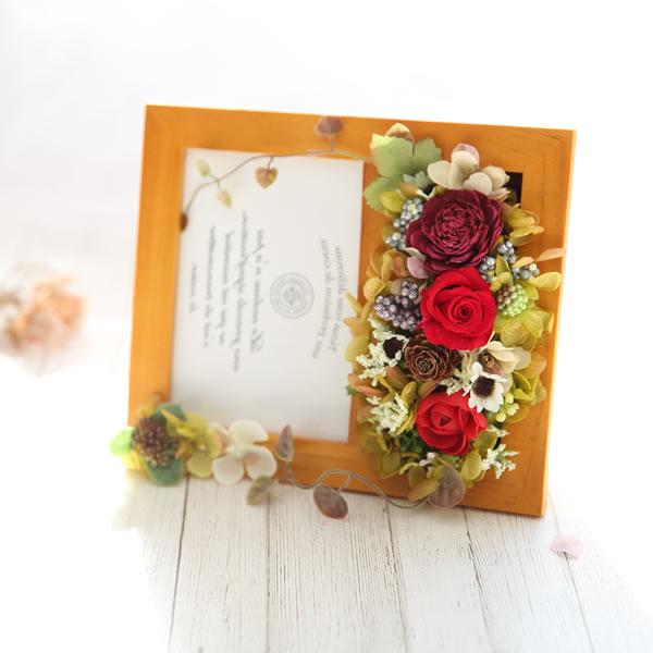 母の日 プレゼント 2025 ギフト 写真立て 花 花とスイーツ スイーツ フォトフレーム プリザーブドフラワー おしゃれ 50代 60代 70代 80代 | おいもや | 09