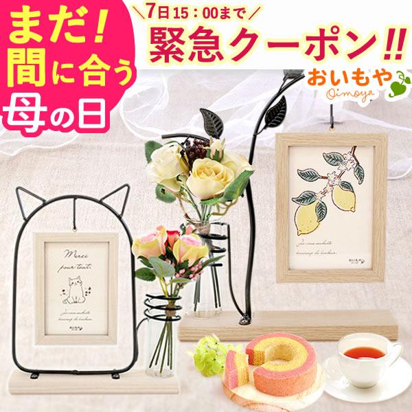 母の日 ギフト バラ プレゼント 2026 花 猫 実用的 雑貨 フォト フレーム 写真たて お菓子 スイーツ セット 花とスイーツ 50代 60代 70代（Yahoo!・おいもや スイーツと花ギフト）