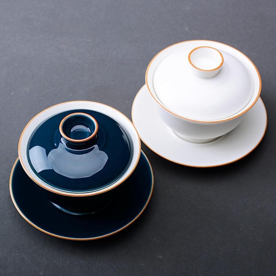 蓋碗 湯呑み 茶杯 茶碗 160ML おしゃれ 茶道具 中国茶器 ティー