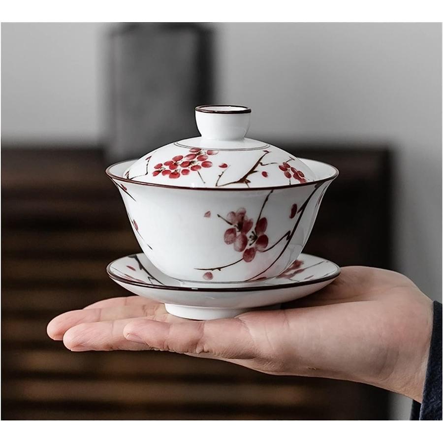 陶磁器蓋付き茶杯 – はためく 家庭用、茶水分離、個人用ビジネス 陶磁器蓋付き茶杯 – はためく 家庭用、茶水分離、個人用ビジネス