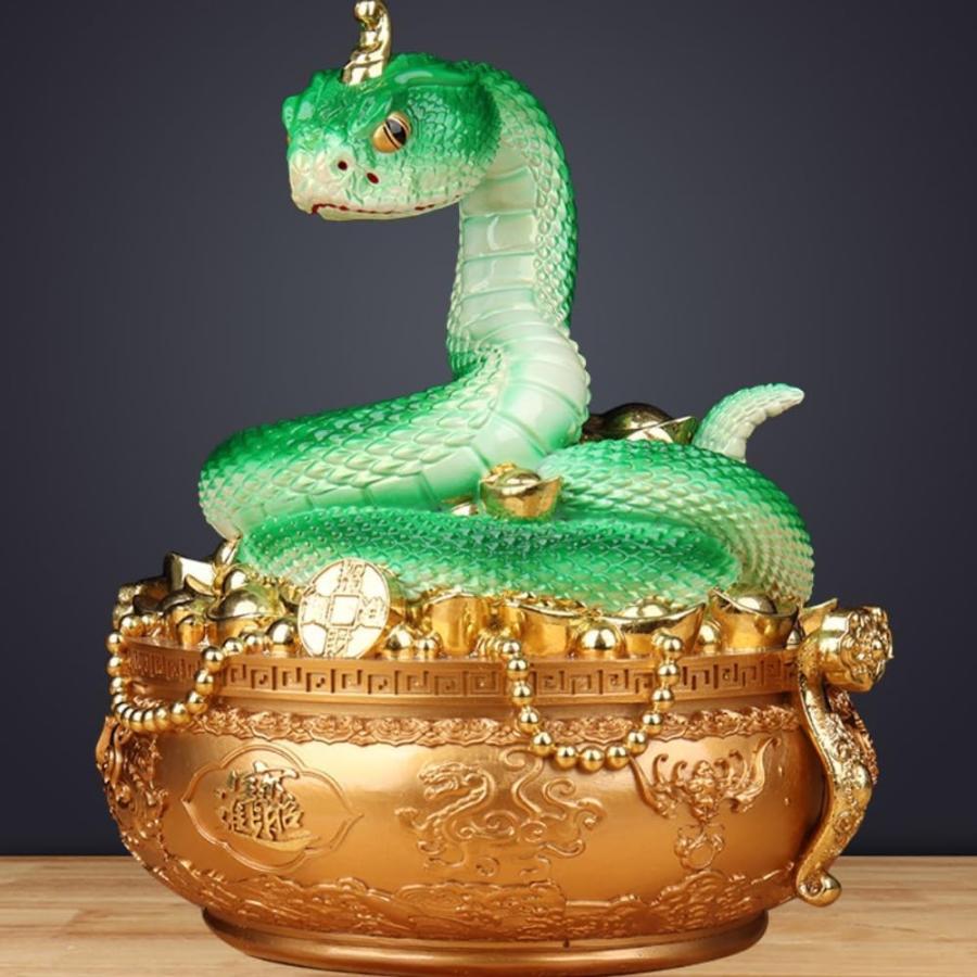 白蛇と俵　ガラス　置物 白蛇と俵 ガラス 置物