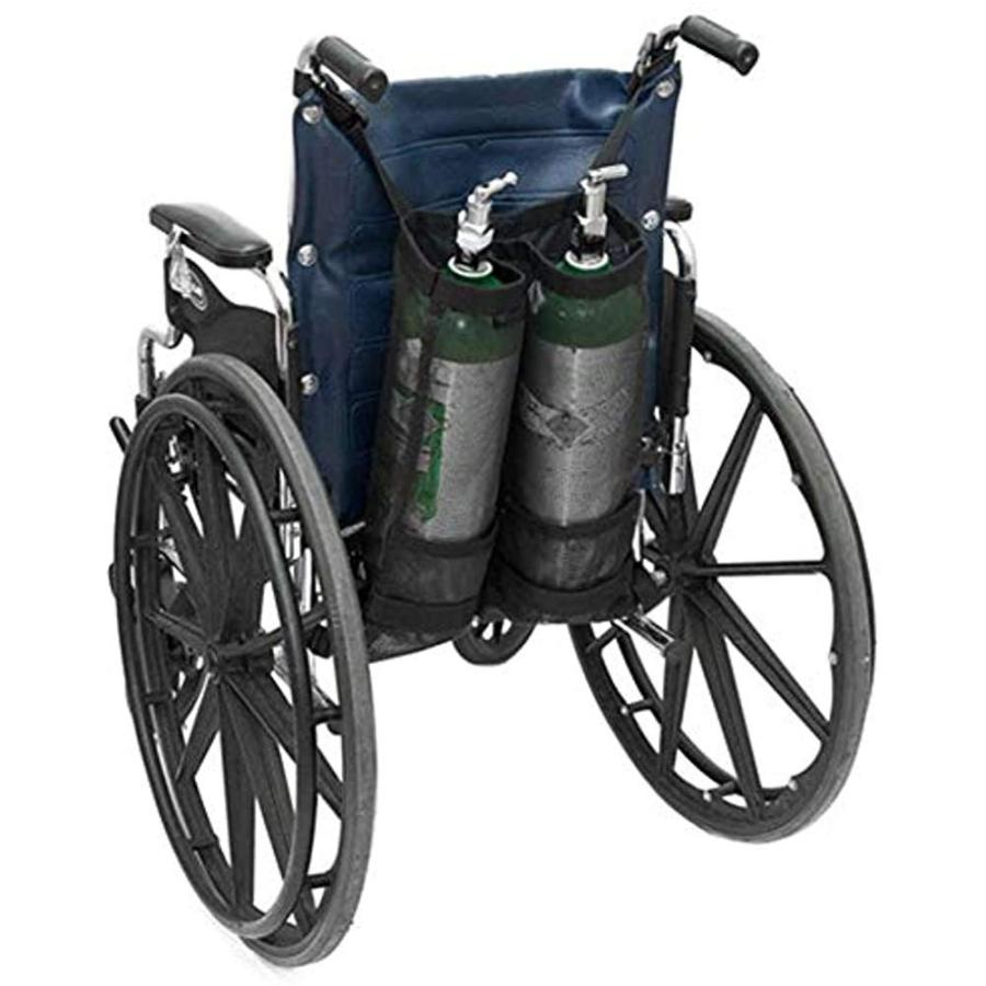 2pcs 車椅子用デュアル酸素ボンベバッグ、バックパックホルダーウォーカー酸素タンクキャリア「D」および「E」シリンダーボトル、医療、家庭用、病院用｜oioioi｜03