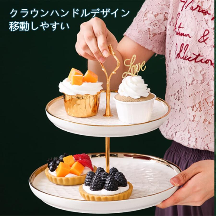 ケーキスタンド 北欧の贅沢 2段 3段 セラミック お菓子皿 ケーキスタンド 北欧の贅沢 2段 3段 セラミック お菓子皿