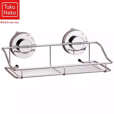 浴室用ラック 強力 吸盤 お風呂の壁に ステンレス シャワーラック (33.5x15x6cm(吸盤)) の商品画像