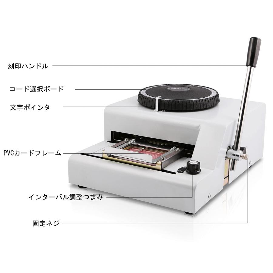 手動エンボス加工機 72文字あり PVCカード作り 銀行カード/VIP 手動エンボス加工機 72文字あり PVCカード作り 銀行カード/VIP