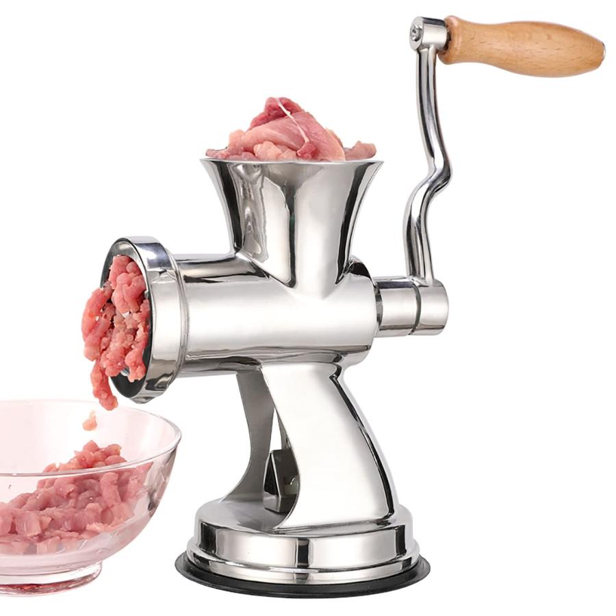 手動肉挽き器 吸盤式肉挽き器 卓上ミンチ機 ステンレス鋼製 手動 手動肉挽き器 吸盤式肉挽き器 卓上ミンチ機 ステンレス鋼製 手動