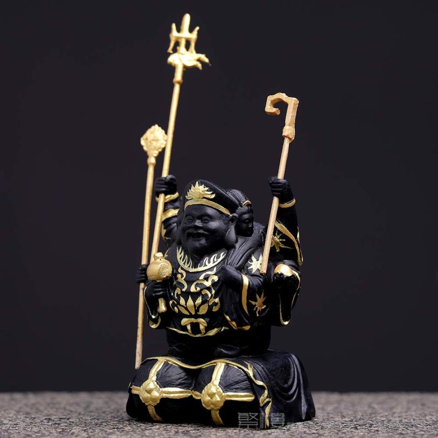 三面大黒天置仏禅宗彫刻仏大黒天開運招福9 大黒天 三面大黒天 銅製 開運