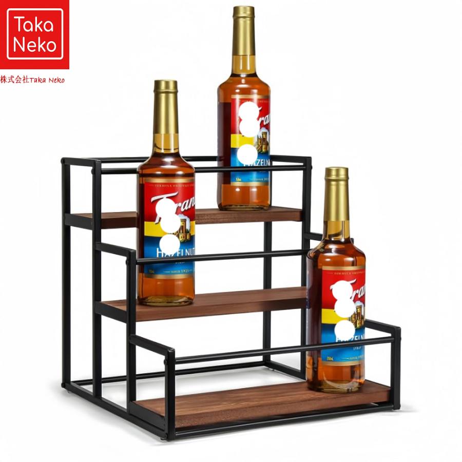 コーヒーシロップラックオーガナイザー ウイスキー棚 酒 棚 お酒 棚 酒棚 ディスプレイ ウイスキー 収納 コーヒーバーディスプレイスタンド ウイスキーやワイン の商品画像