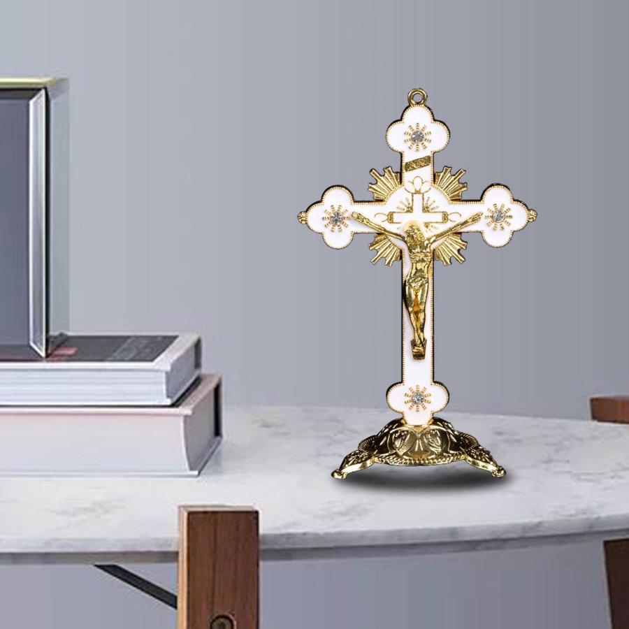 十字架の置物イエス・キリストの家の装飾のための十字像  白い｜oioioi｜11