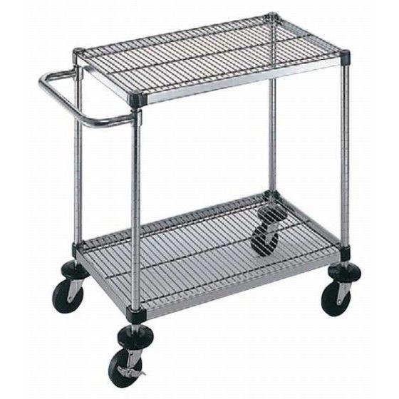 882-09 弁慶シェルフワゴン サイドハンドル付2段 S-4-2-M-7 105018020