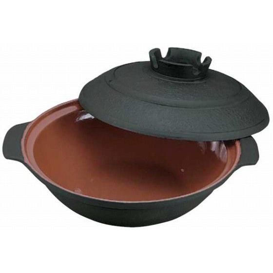 五進の鉄器 よせ鍋セット 20cm 両手鍋 取り皿付き 元箱あり