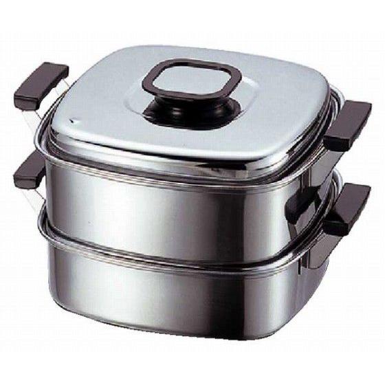業務用角形ステンレス2段 蒸し器39×39×46