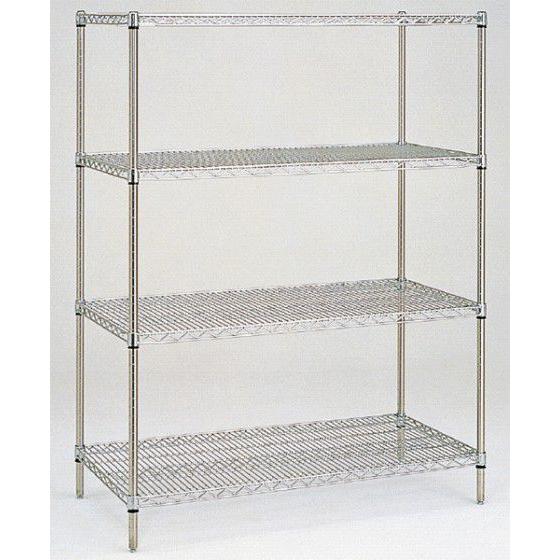 什器、ラック☆【完売間近】 763-04 スーパーエレクターシェルフ　LS 奥行610mmシリーズ LS1520　P-1590　4段 321016620