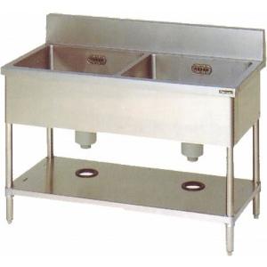 幅1200*奥行600 二槽シンク(バックガードあり) 板金 BS2-126 : 業務用