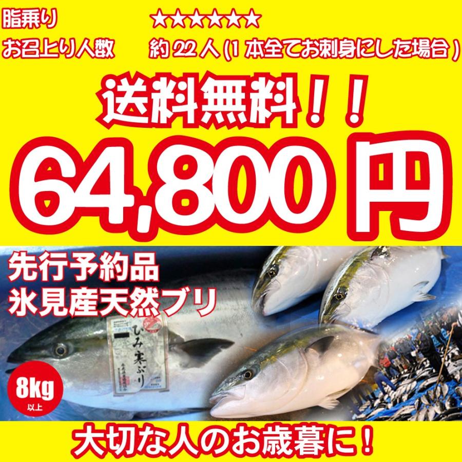 21年入荷次第発送開始 天然ブリの王様 美味しい魚特選海鮮ギフト 氷見産 天然寒ブリ8kg以上 国産 通常便 Himi Buri 08 美味しい魚ドットネット 通販 Yahoo ショッピング