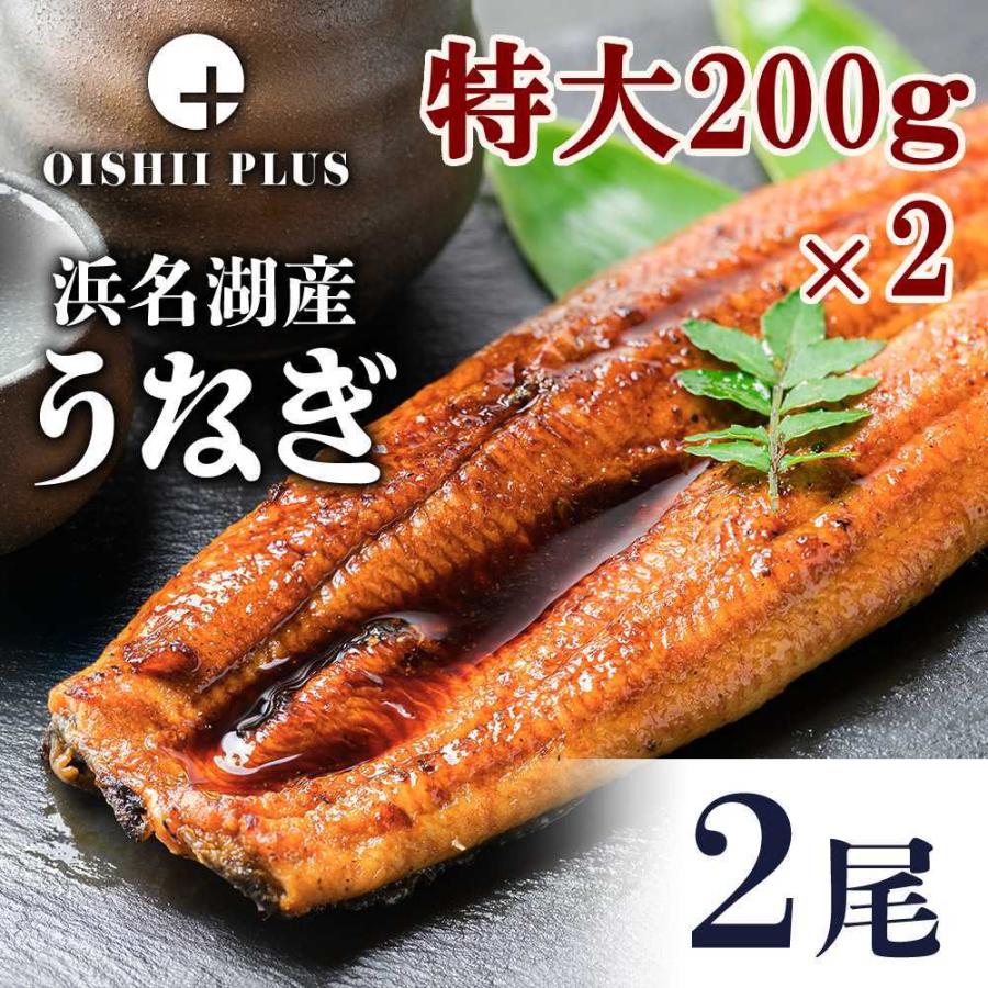 おいしいプラス 国産うなぎ 特大200g×2尾セット 4人前 特大サイズ約30