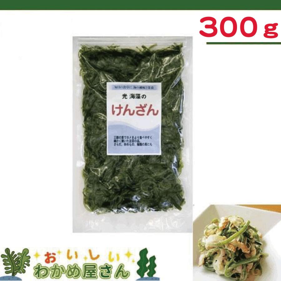 けんざん 300g 三陸産 細さき茎わかめ 塩蔵茎わかめ : おいしい