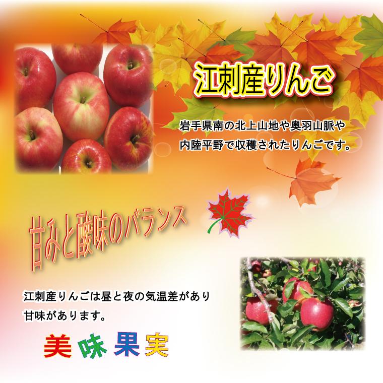 岩手県 江刺産 サンふじ (訳あり、大玉から小玉、約24コから 岩手県 江刺産 サンふじ (訳あり、大玉から小玉、約24コから