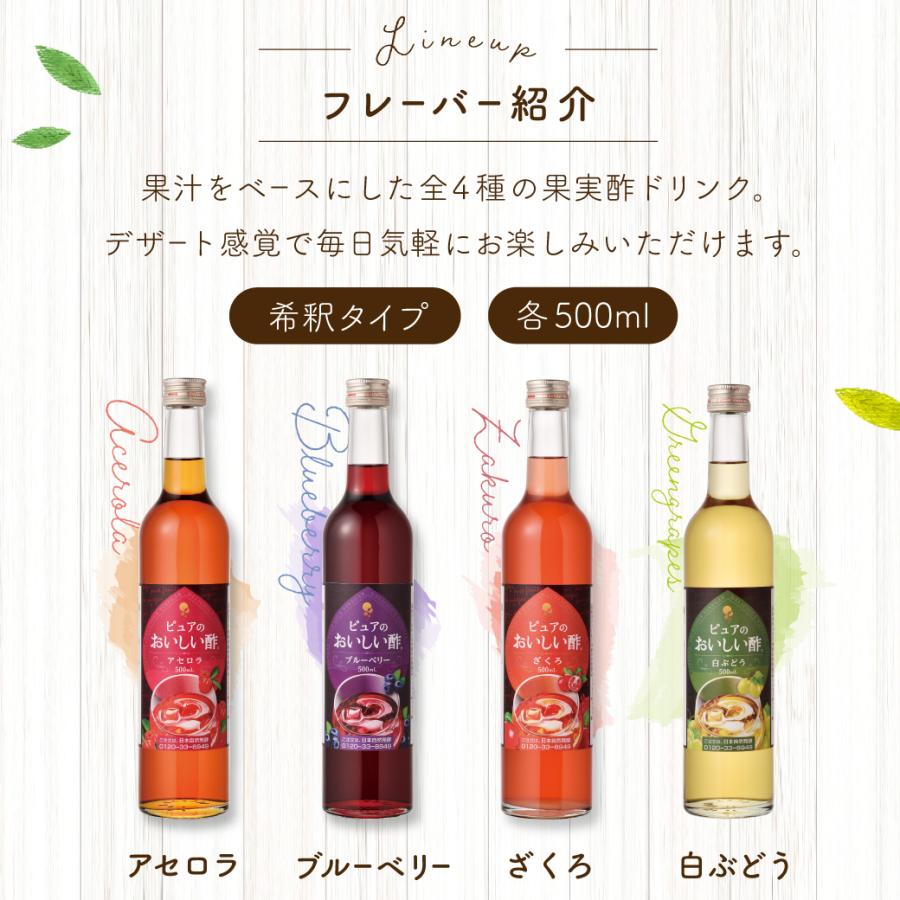 おいしい酢フルーツビネガー アセロラ 日本自然発酵 500ml×6本 お酢 