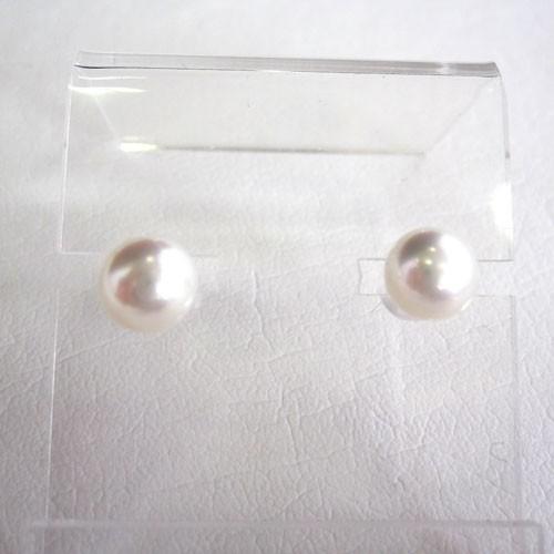 アコヤ真珠直付きピアス（6.5ミリ・K14WG）（パール/プレゼント