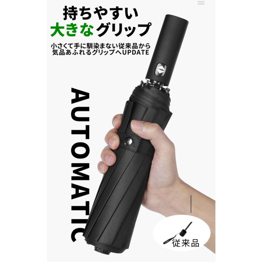 折りたたみ傘 折り畳み傘 日傘 レディース メンズ 大きい 自動開閉 雨傘 日傘 ワンタッチ 晴雨兼用 男女兼用 UVカット 撥水加工 雨具 裏地 頑丈 | ブランド登録なし | 14