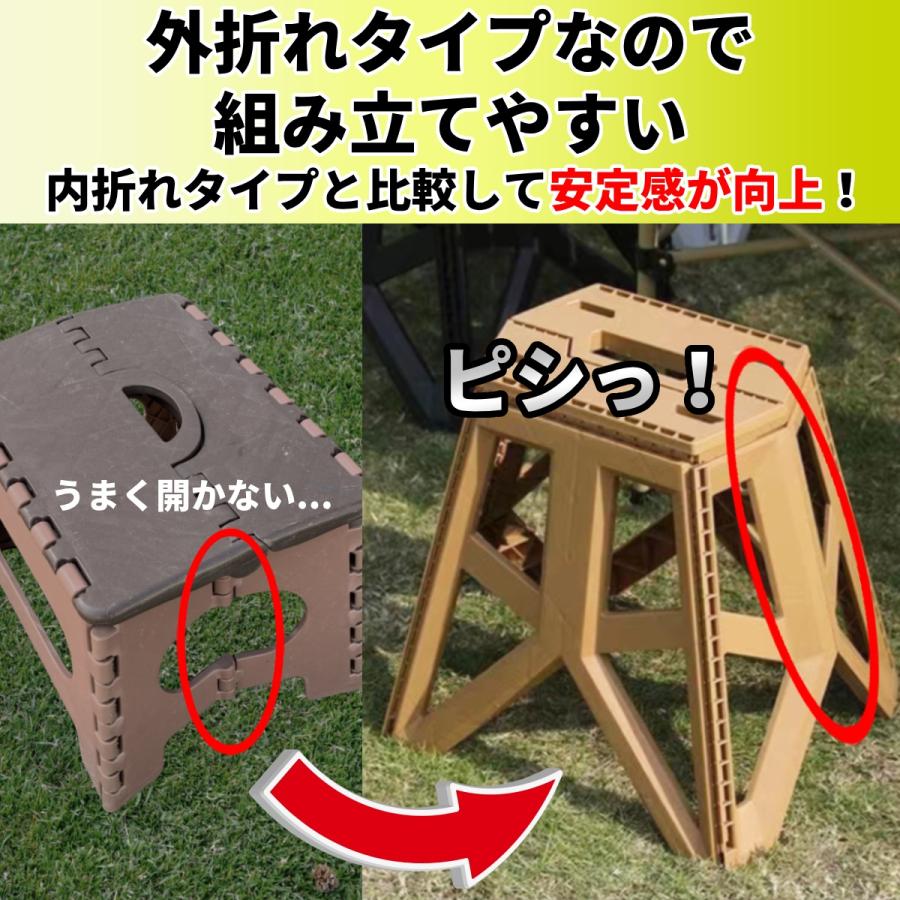 折りたたみ 折り畳み 椅子 イス ステップ 踏み台 アウトドア スツール 子ども コンパクト おしゃれ 手洗い 洗面所 キッチン 軽量 携帯 | ブランド登録なし | 05