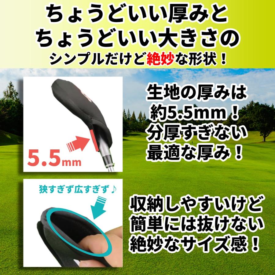 アイアンカバー ゴルフ ヘッドカバー セット ヘッドカバー アイアンヘッドカバー おしゃれ 番手付き 安い ブラック レッド ネイビー ピンク | ブランド登録なし | 07