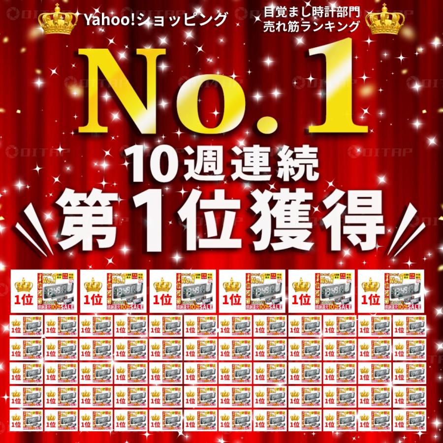 目覚まし時計 置き時計 デジタル時計 おしゃれ 光る 温湿度計 見やすい こども ラジオ付き 夜見える 面白い 大音量 起きれる 投影 プロジェクター 白 黒 ピンク | ブランド登録なし | 04