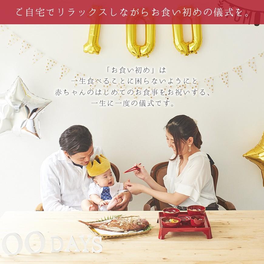 お祝い膳.com お食い初め 食器セット 日本料理神谷お食い初め膳 祝い鯛