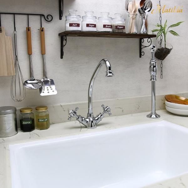 ビルトイン浄水器 キッチン混合栓 単水栓 3点セット（クロム）KITZ キッツ純正 オアシックス 浄水器ユニット Matilda マチルダ_4
