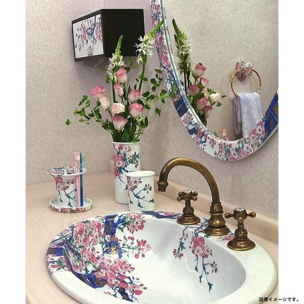 ダストシュートリング 有田焼 染錦金彩桜絵 おしゃれ_2