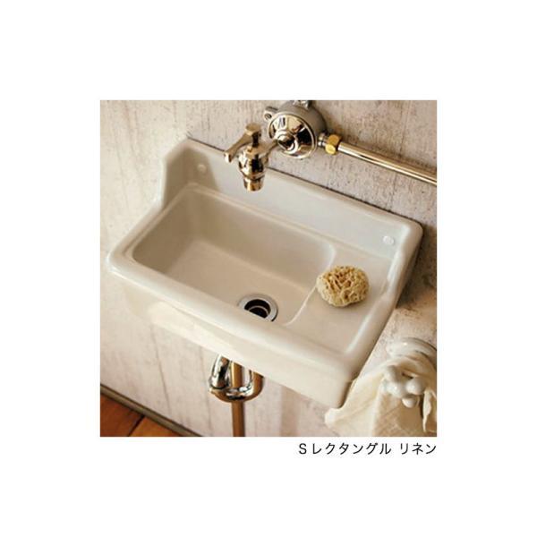 洗面ボウル おしゃれ 小型 手洗器 手洗い器 壁掛け Sレクタングル 穴無し 横水栓用 2色 ブランカ リネン 省スペース 手洗い トイレ 玄関 | essence | 04