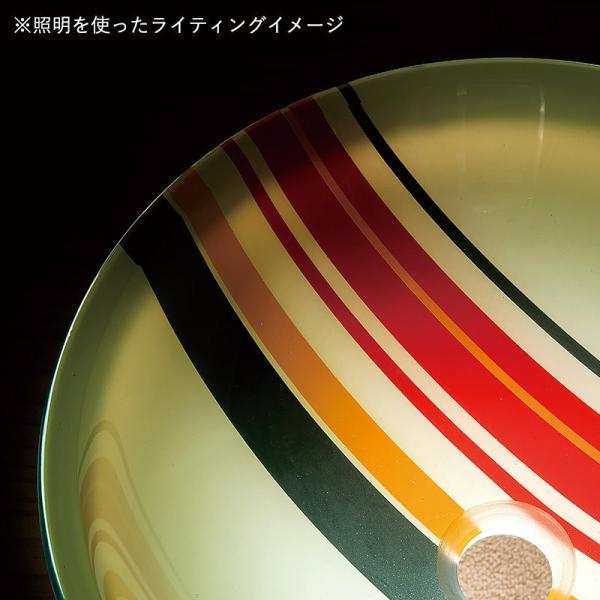 洗面ボウル おしゃれ ガラス レトロボーダー ガラスボウル 置き型 埋め込み Mサイズ 手洗い器 φ355×125mmの画像