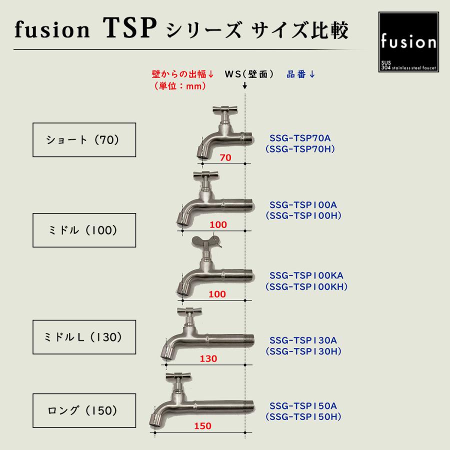 ステンレス水栓 fusion 壁付 蛇口 ステンレス ネオ クラシック
