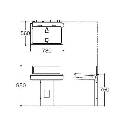 ベビー用品 TOTO おむつ交換台 店舗用 ‪ ベビーシート YKA25R‬