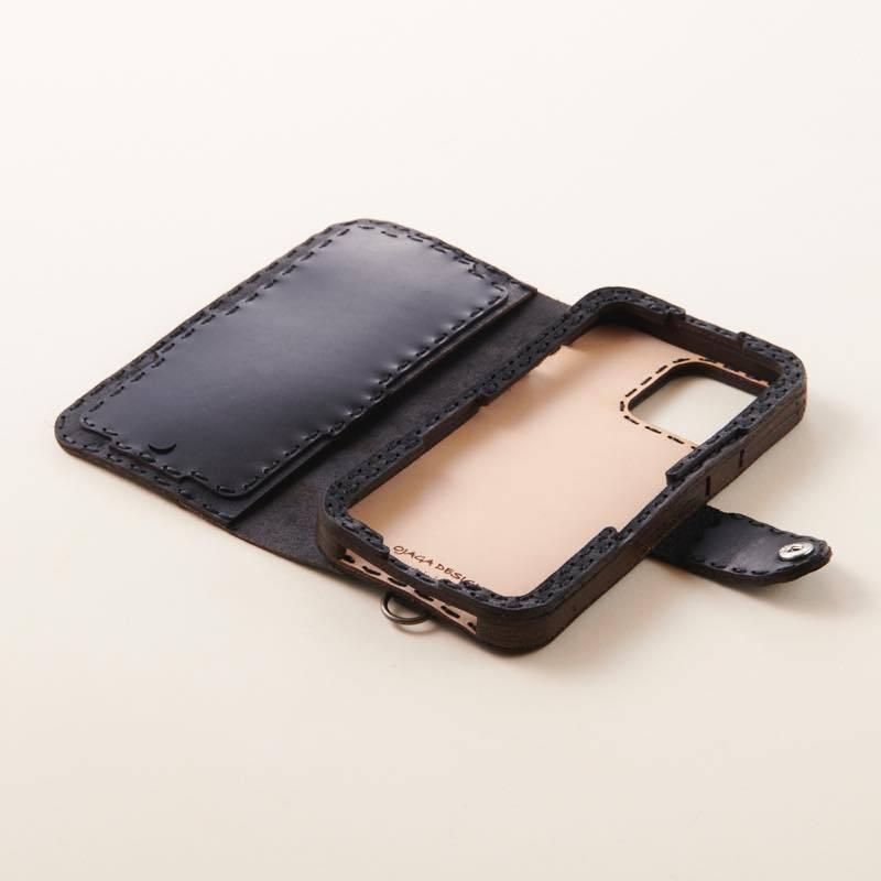 ojaga design レザーiPhone13ProMaxケース ダイアリー