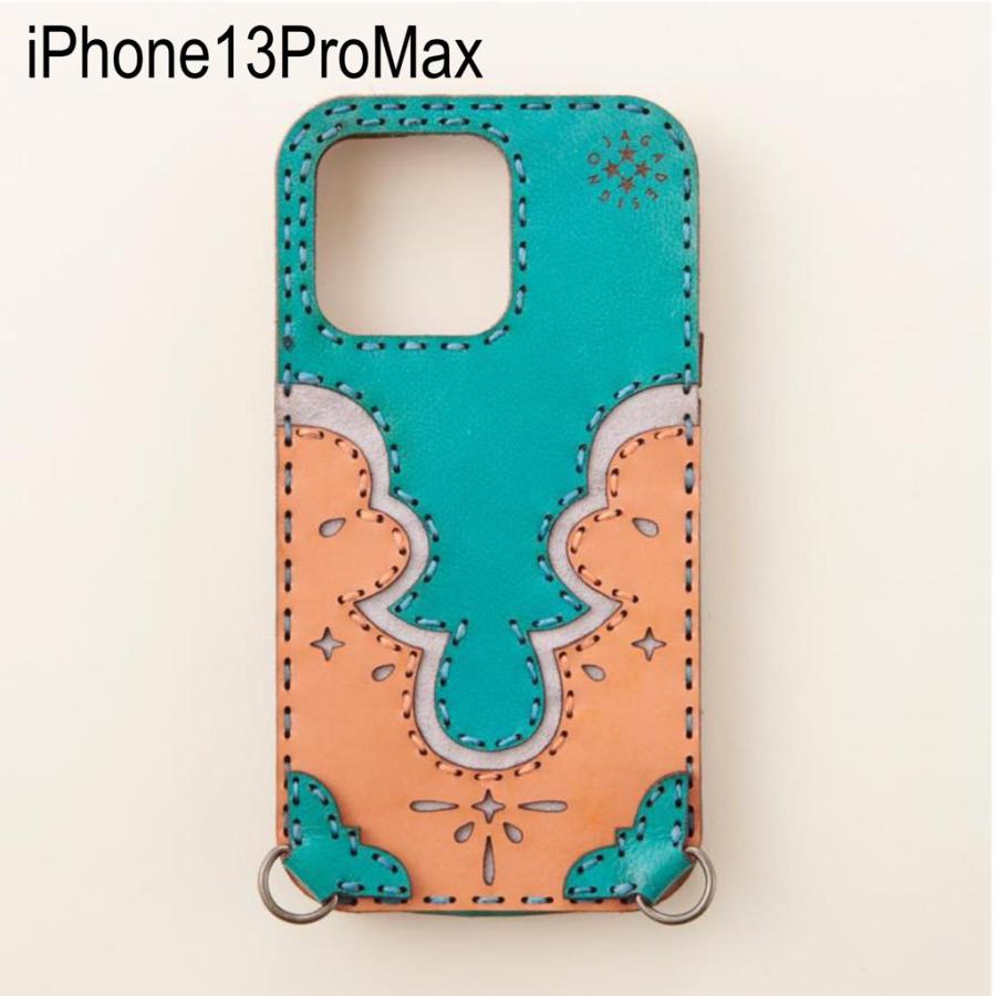 ojaga design レザーiPhone13ProMaxケース オリエンタル