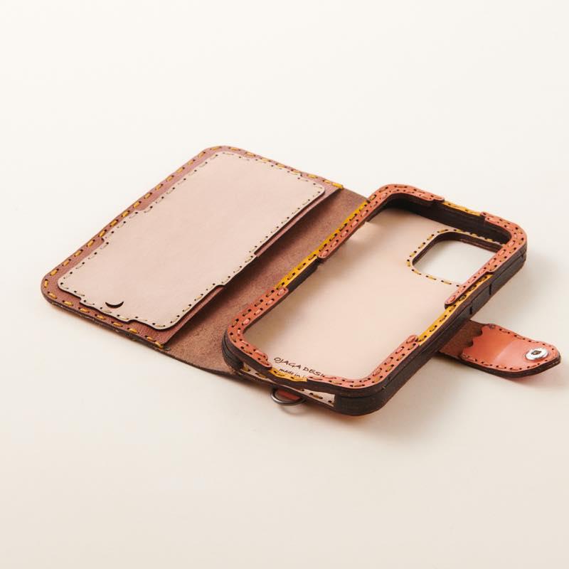 ojaga design（オジャガデザイン） レザーiPhone14proケース ミックス