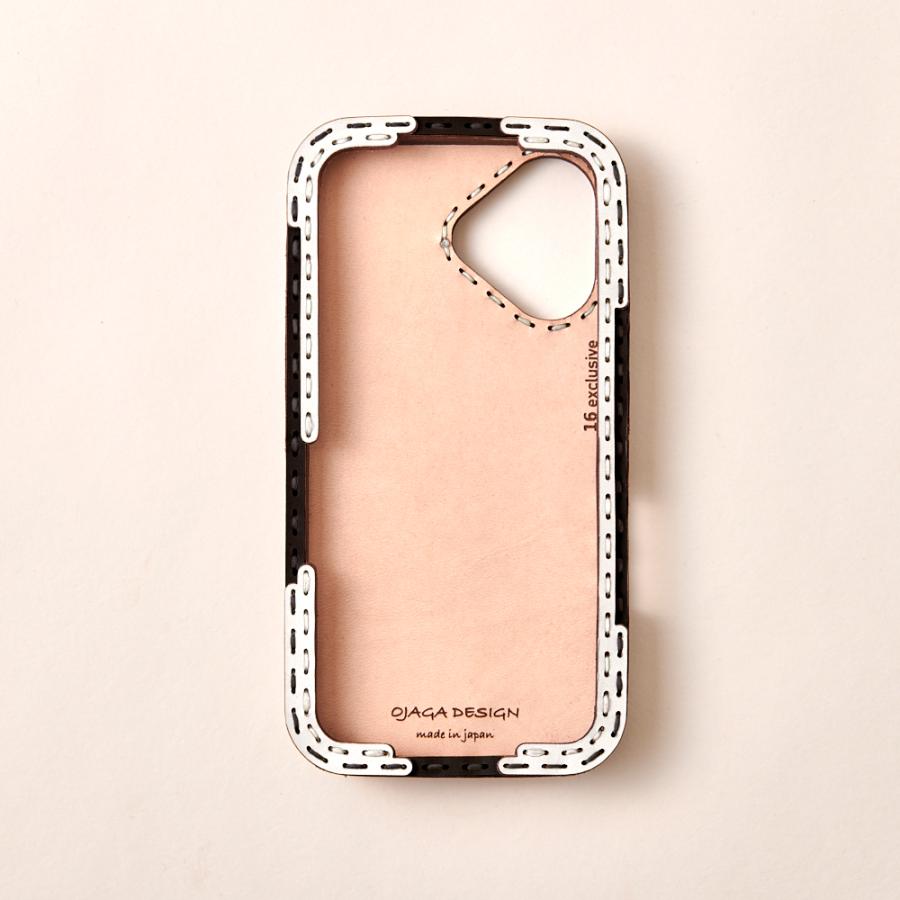 ojaga design（オジャガデザイン） レザーiPhone16Plusケース ミックス