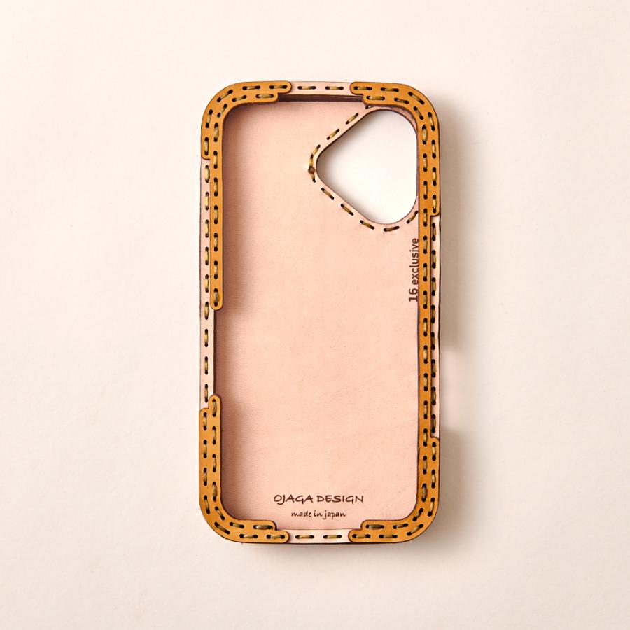 ojaga design（オジャガデザイン） レザーiPhone16proケース ミックス