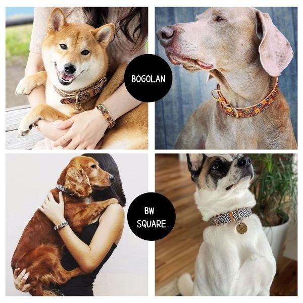 首輪とお揃いブレスレット ペアリング 犬用 おしゃれ ビーガンレザー