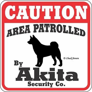 猛犬注意 Caution 犬がいます 看板 サインボード プレート 秋田犬 Belle Ile Nature Org