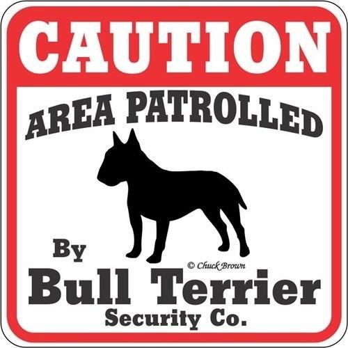 猛犬注意 Caution 犬がいます 看板 サインボード プレート ブルテリア Caution Bullterrier オジコペット 通販 Yahoo ショッピング