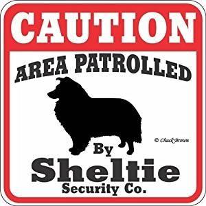 猛犬注意 Caution 犬がいます 看板 シェルティー プレート 正規逆輸入品 オンラインショッピング サインボード